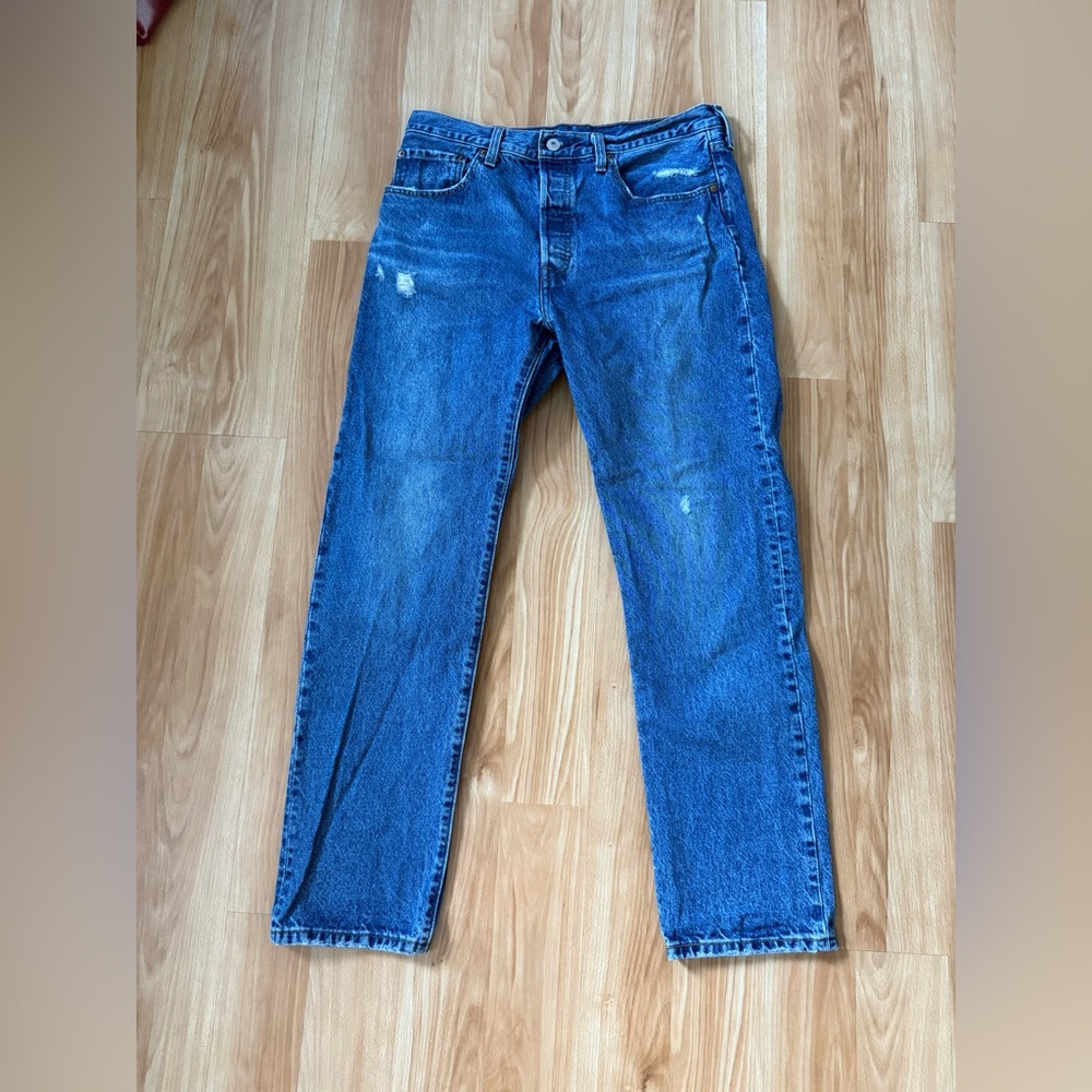 Levi's Straight Button Fly Blue Jeans W31 L30